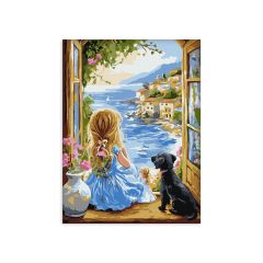 Painting by numbers - A dreamy girl ©art.solomiia (KHO8493)