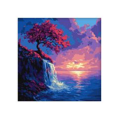 Painting by numbers - Sakura in the stream ©art_selena_ua (KHO6380)