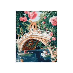 Painting by numbers - Bridge and flowers ©art_selena_ua (KHO3664)