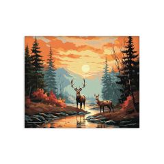 Painting by numbers - Refined deers ©art_selena_ua (KHO6576)