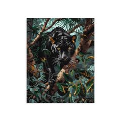 Painting by numbers - A graceful panther with metallic paints ©art_selena_ua (KHO6619)