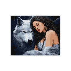 Painting by numbers - Under the protection of the wolf ©art_selena_ua (KHO8379)