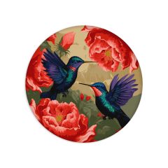 Painting by numbers - Colourful hummingbirds with metallic paints ©art_selena_ua (KHO-R1048)