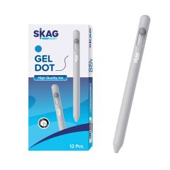 SKAG Στυλό Gel Dot 0.7mm Μπλε, Γκρι Morandi - 12Τεμ