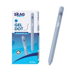 SKAG Στυλό Gel Dot 0.7mm Μπλε,Γαλάζιο Morandi - 12Τεμ