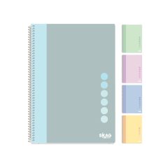 SKAG ΘΕΜΑΤΙΚΑ ΤΕΤΡΑΔΙΑ PASTEL VIBE 17X25 4 ΘΕΜΑΤΩΝ 80ΓΡ