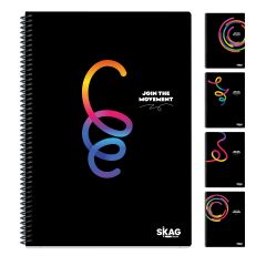 SKAG ΘΕΜΑΤΙΚΑ ΤΕΤΡΑΔΙΑ BLACK & COLOR A4 3 ΘΕΜΑΤΩΝ 80ΓΡ