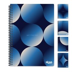 SKAG ΘΕΜΑΤΙΚΑ ΤΕΤΡΑΔΙΑ BLUE PREMIUM A4 2 ΘΕΜΑΤΩΝ 80ΓΡ