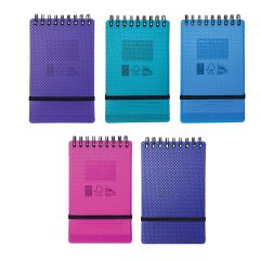 SNOPAKE Spiral Notebook 127X76 mm, 60 Sheets, 5 Assorted Colours, Counter Display Of 20 Pieces, Code 14324X, Fsc